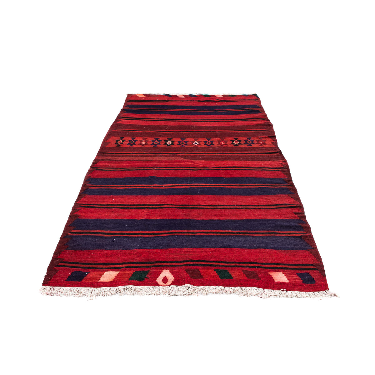 Alfombra de pasillo Alfombra Kelim - Antigua - 315 x 155 cm - multicolor