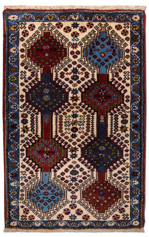 Alfombra persa - Nómada - 83 x 53 cm - beige
