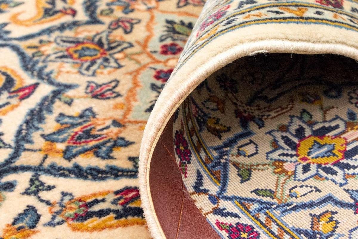 Alfombra persa - Keshan - 222 x 139 cm - beige