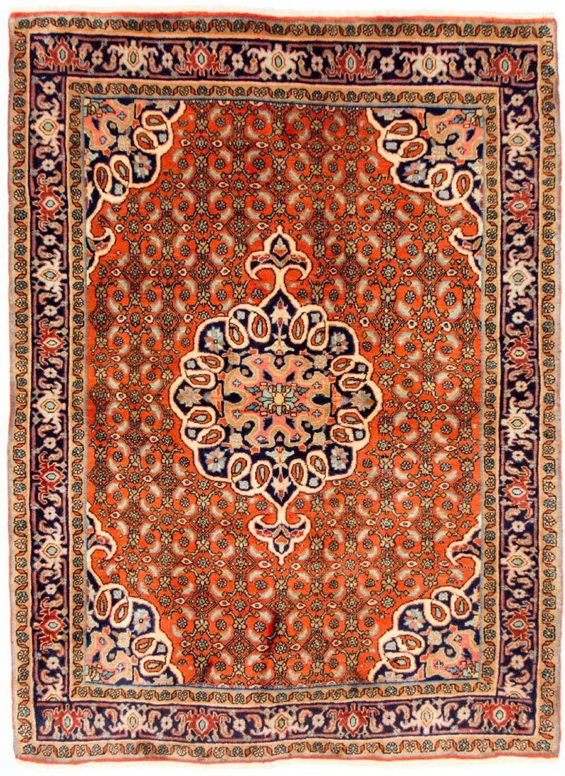 Alfombra persa - Bidjar - 165 x 120 cm - naranja