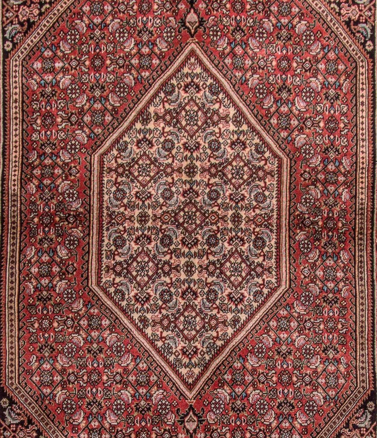 Alfombra persa - Bidjar - 190 x 112 cm - rojo claro