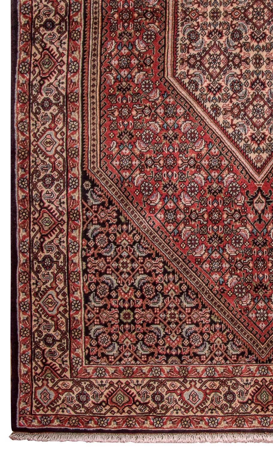 Alfombra persa - Bidjar - 190 x 112 cm - rojo claro