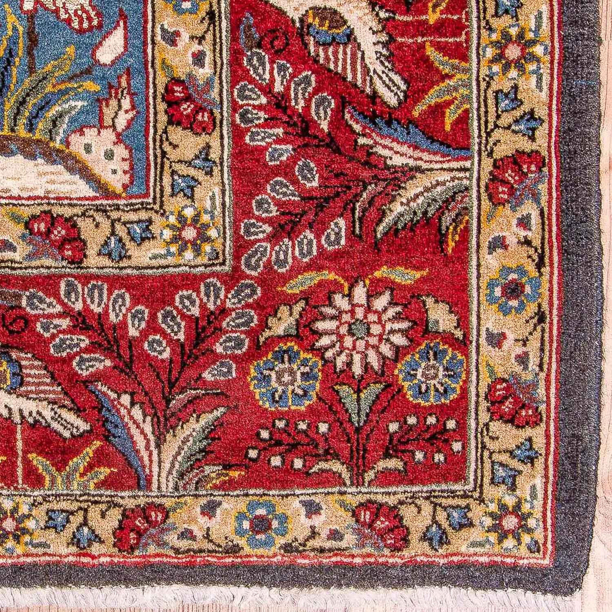 Alfombra persa - Ghom - 207 x 137 cm - azul claro