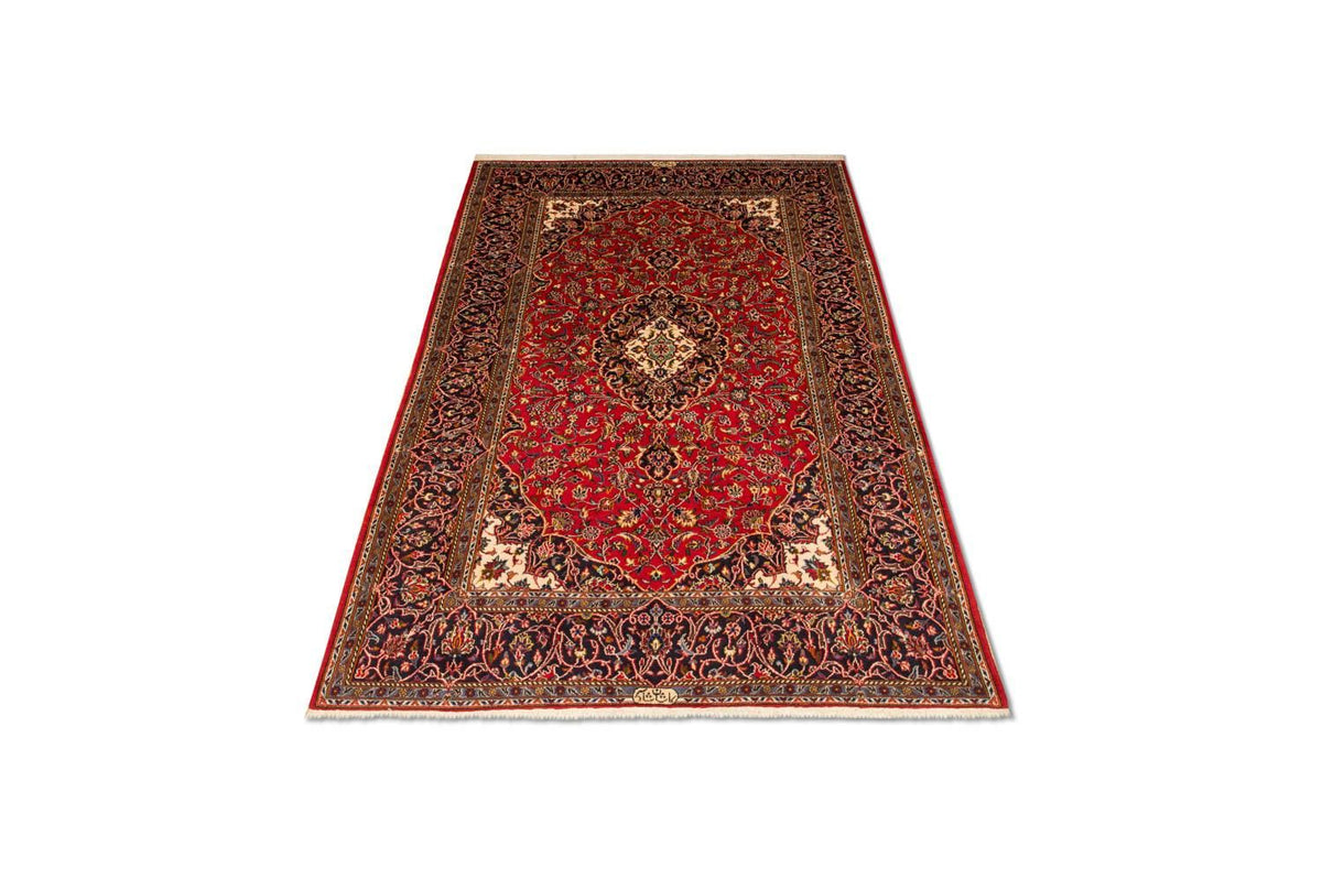 Alfombra persa - Keshan - 216 x 141 cm - rojo