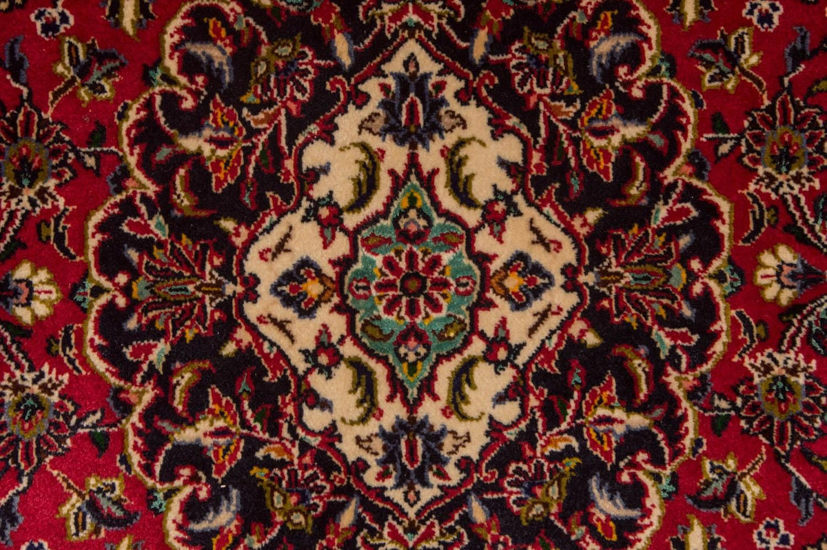 Alfombra persa - Keshan - 216 x 141 cm - rojo