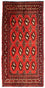 Alfombra de pasillo Alfombra Turkaman - 100 x 50 cm - rojo