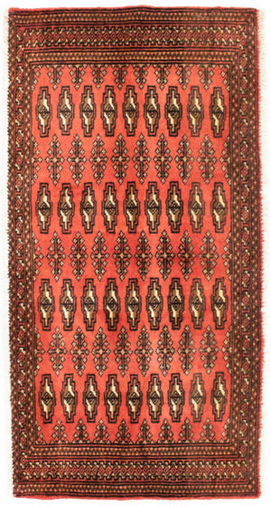 Alfombra de pasillo Alfombra Turkaman - 100 x 50 cm - óxido