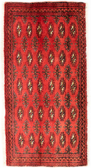 Alfombra de pasillo Alfombra Turkaman - 100 x 50 cm - rojo