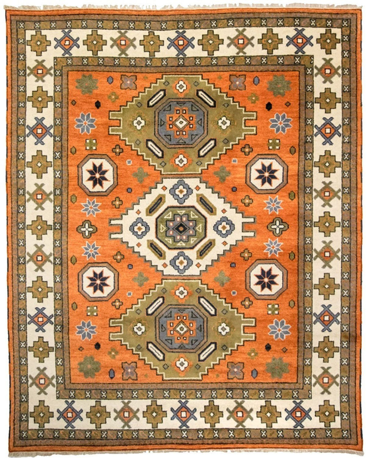 Alfombra oriental - 304 x 249 cm - naranja