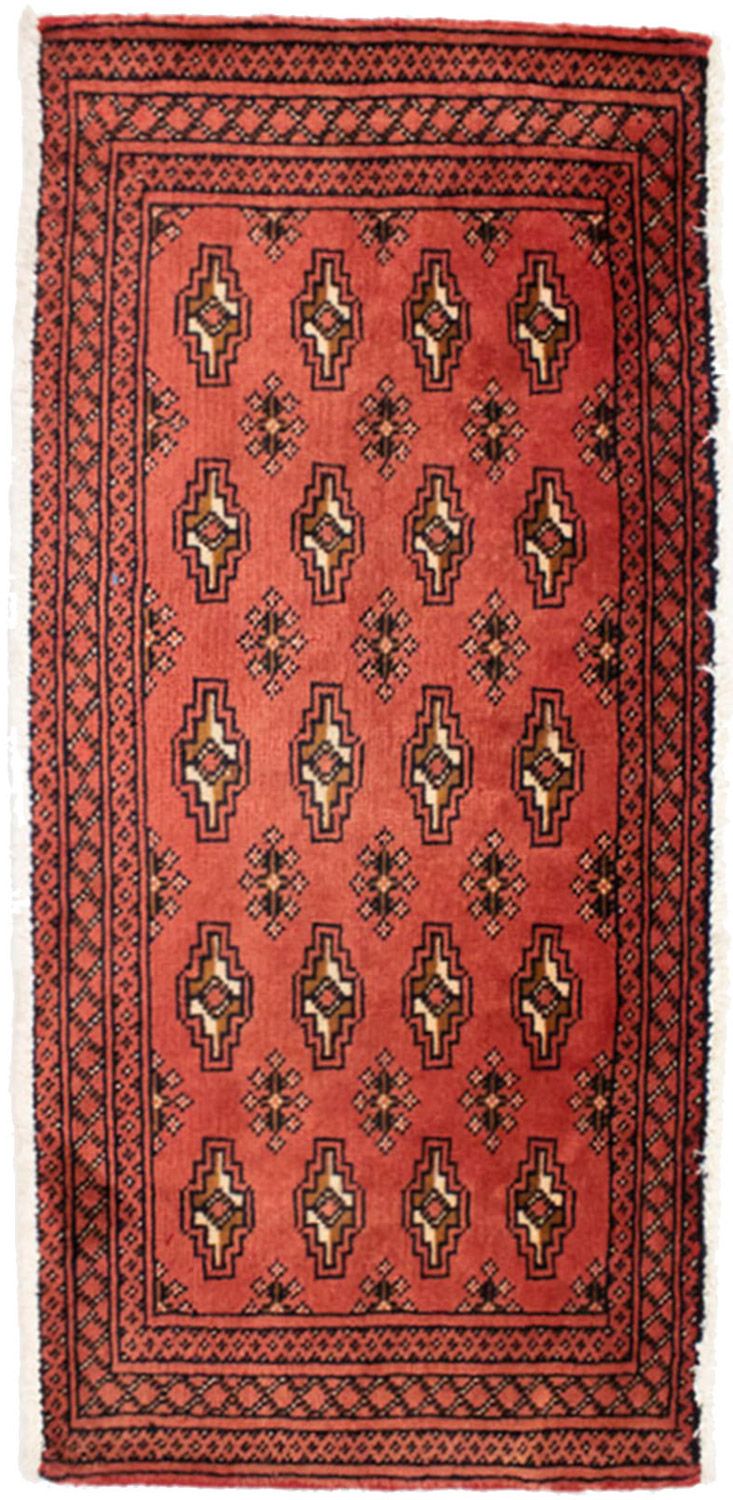 Alfombra de pasillo Alfombra Turkaman - 100 x 50 cm - rojo