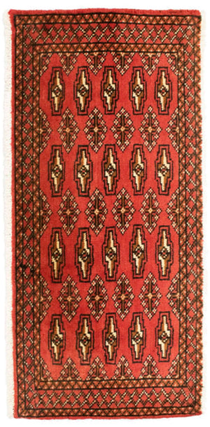 Alfombra de pasillo Alfombra Turkaman - 100 x 50 cm - rojo