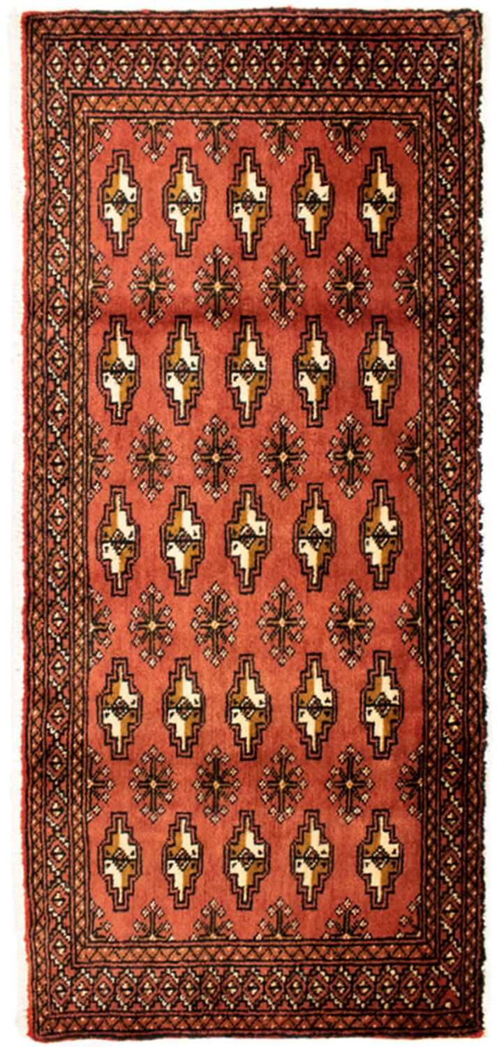 Alfombra Turkaman - 130 x 60 cm - óxido