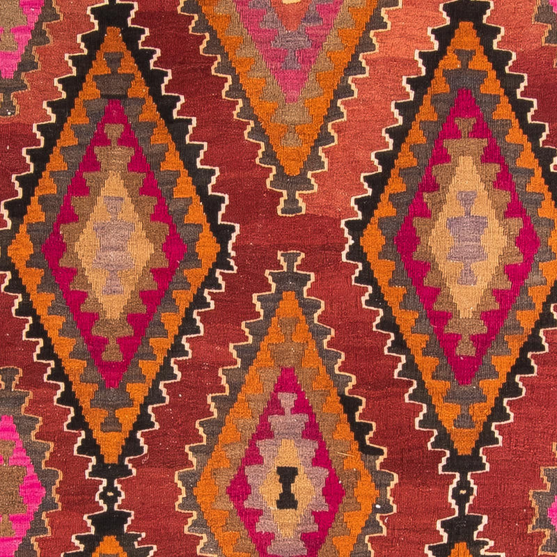 Alfombra de pasillo Alfombra Kelim - Antigua - 330 x 130 cm - multicolor