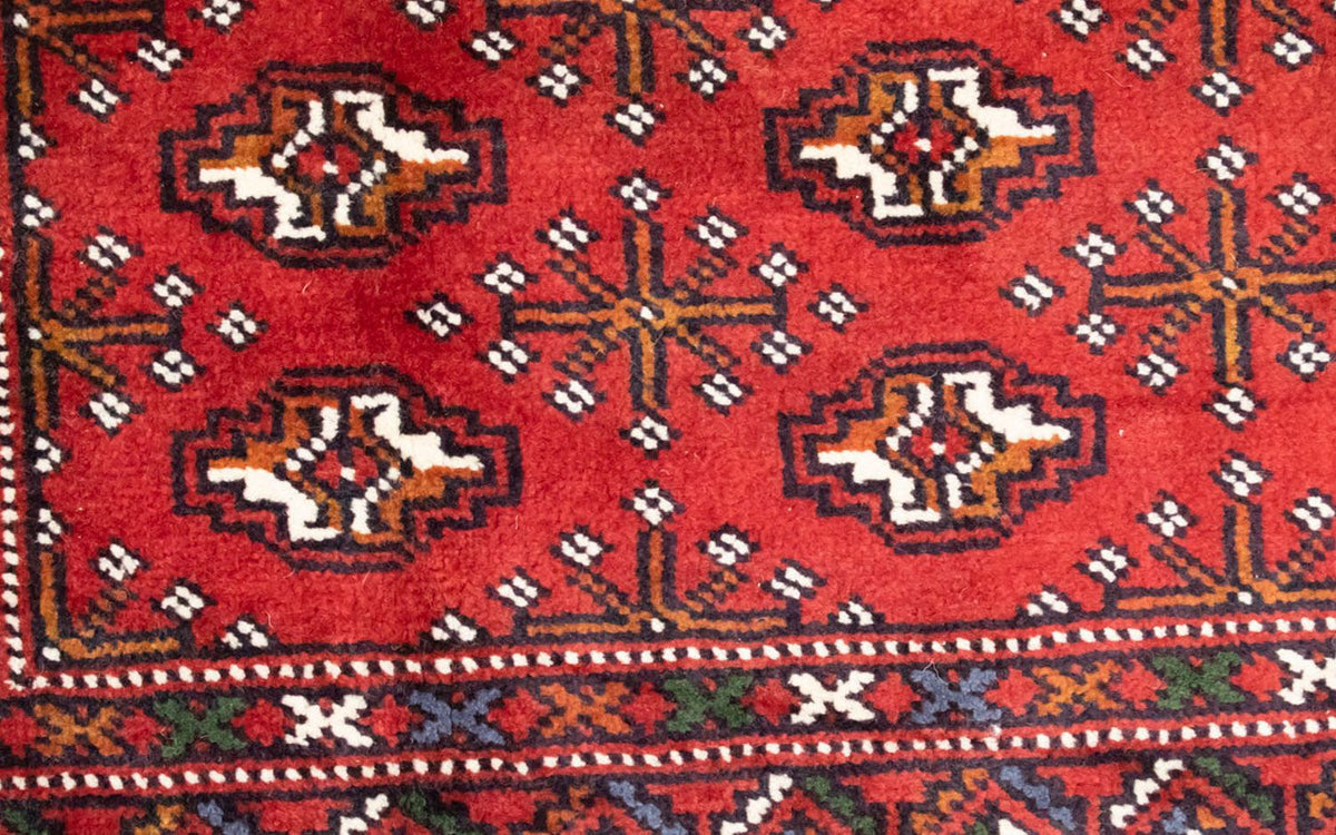 Alfombra Turkaman - 130 x 60 cm - rojo
