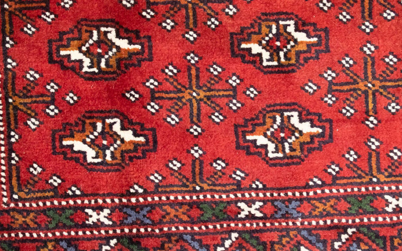 Alfombra Turkaman - 130 x 60 cm - rojo