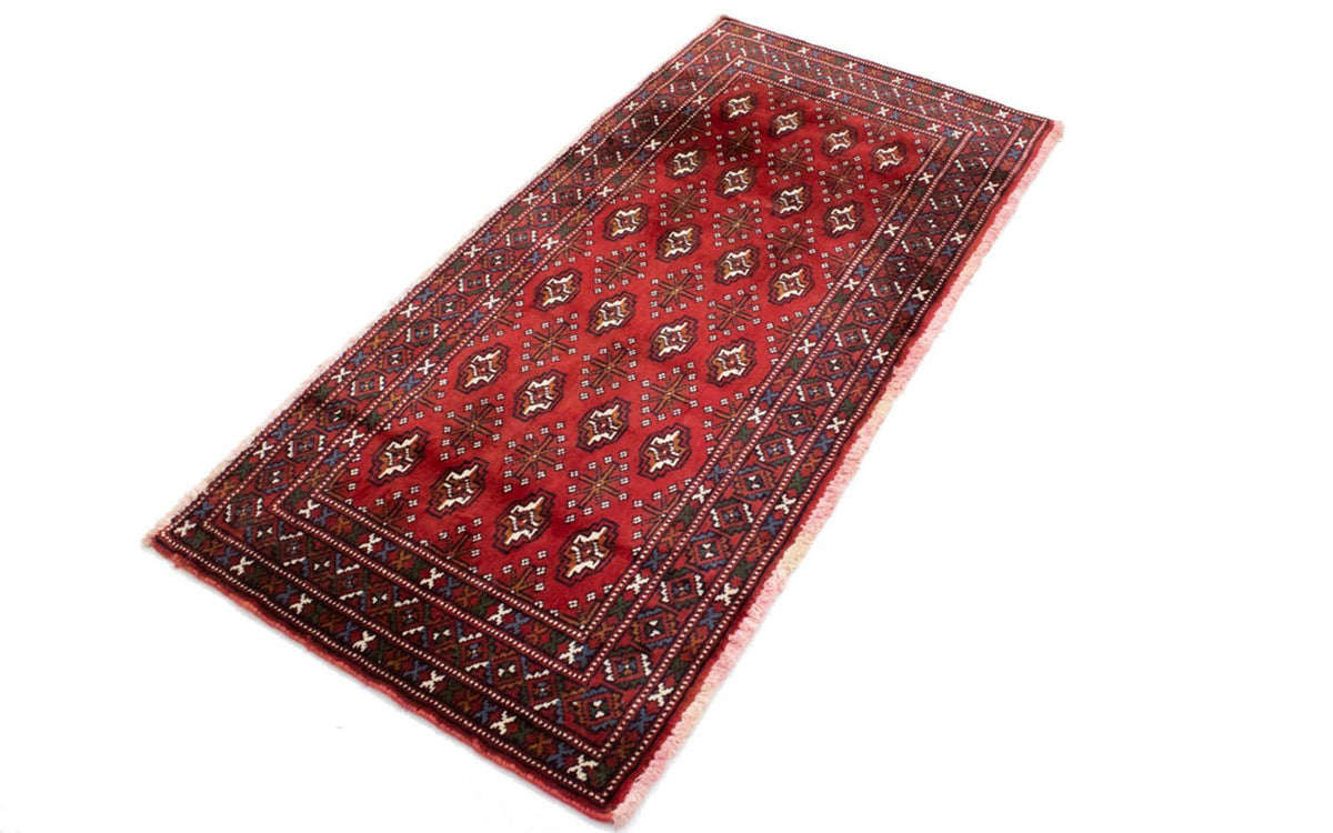 Alfombra Turkaman - 130 x 60 cm - rojo