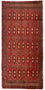 Alfombra Turkaman - 130 x 60 cm - rojo