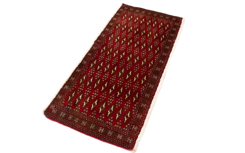 Alfombra Turkaman - 130 x 60 cm - rojo