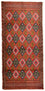 Alfombra Turkaman - 130 x 60 cm - naranja
