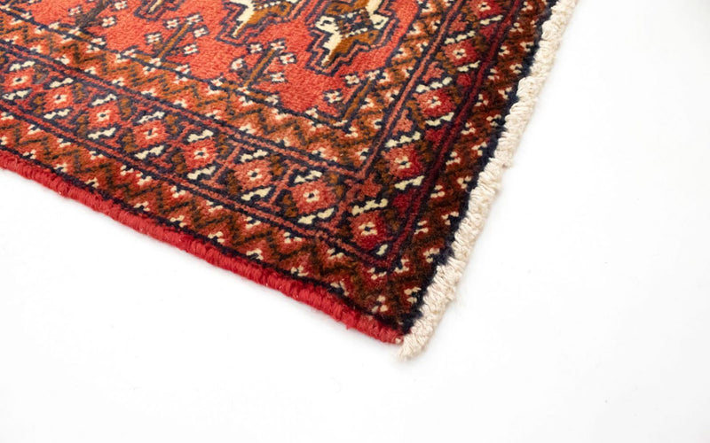 Alfombra Turkaman - 130 x 60 cm - rojo