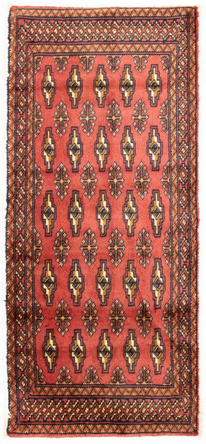 Alfombra Turkaman - 130 x 60 cm - rojo