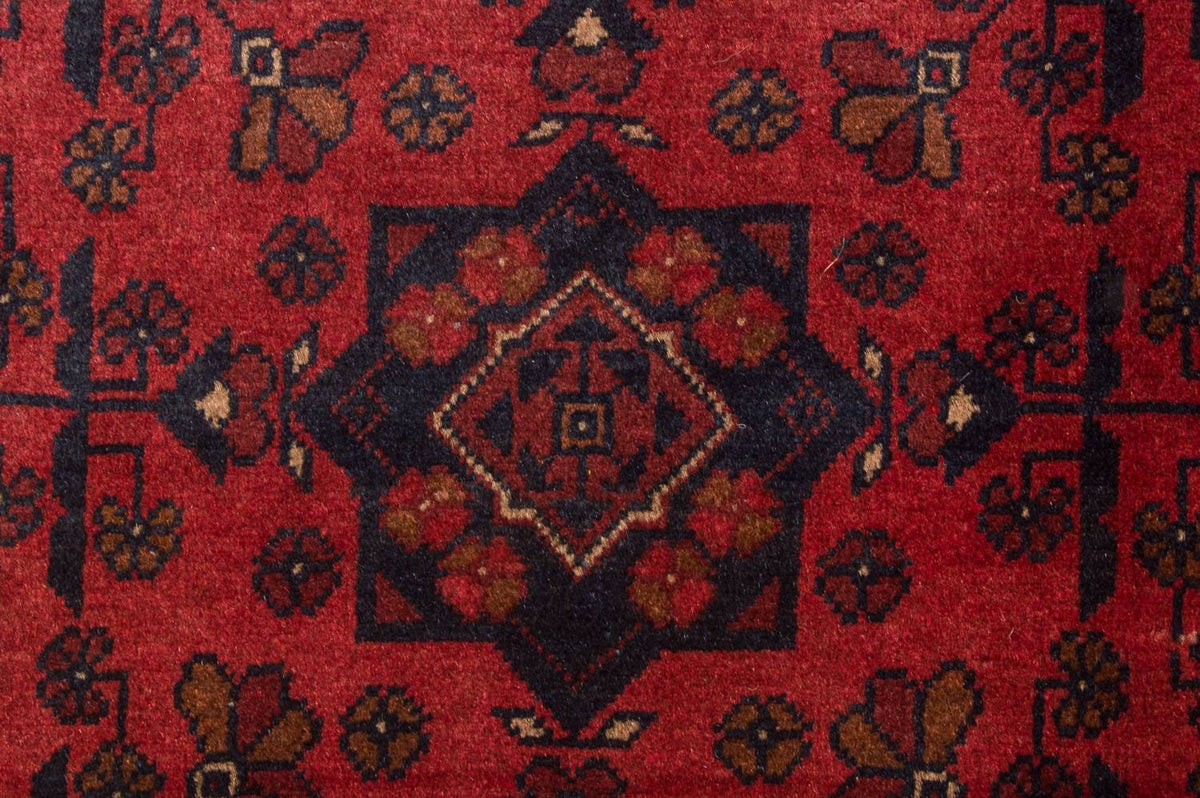 Alfombra afgana - Kunduz - 186 x 122 cm - rojo