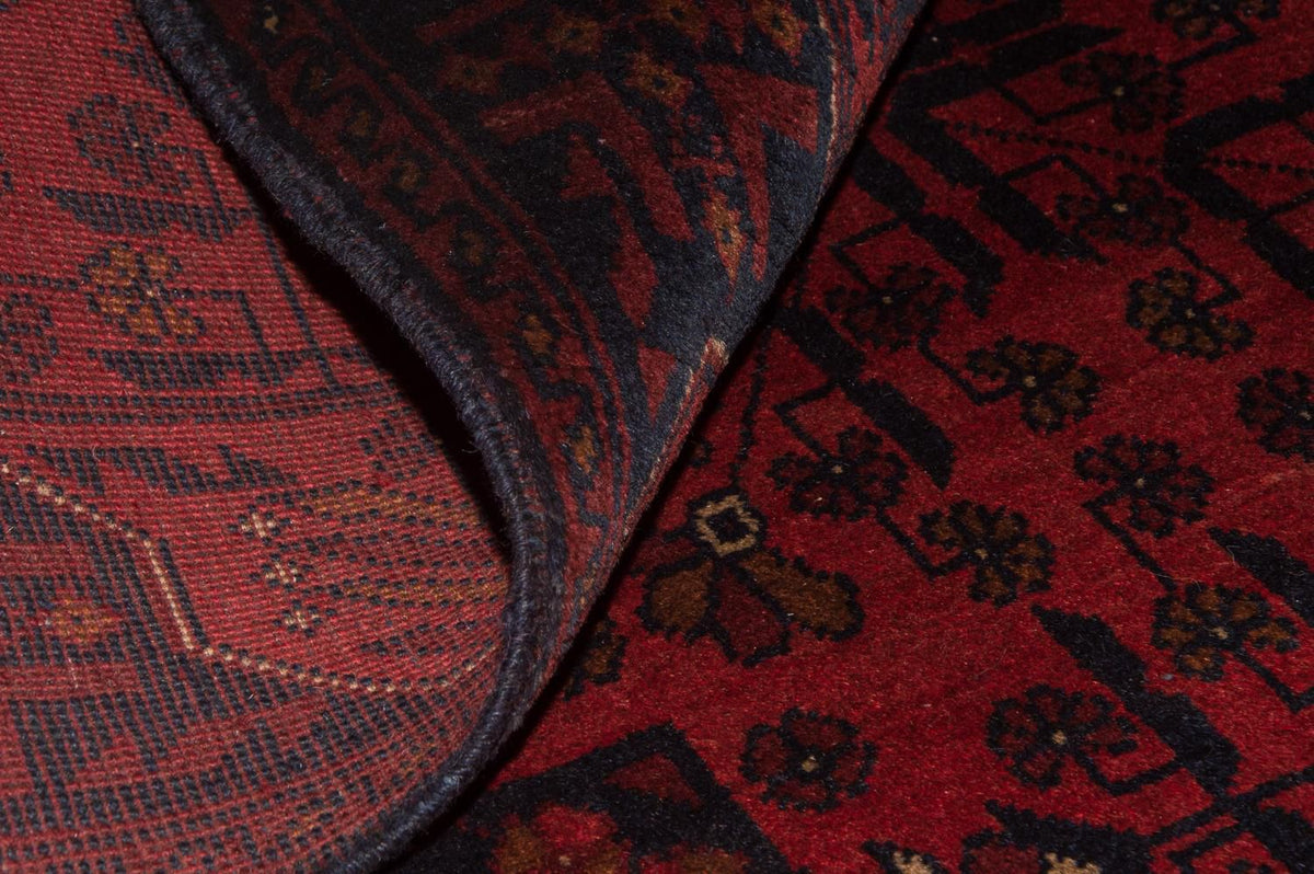 Alfombra afgana - Kunduz - 186 x 122 cm - rojo