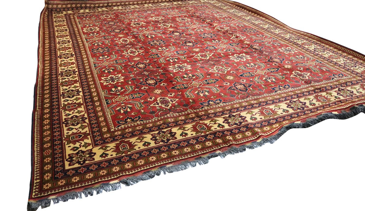 Alfombra afgana - Hatschlu - 492 x 401 cm - rojo