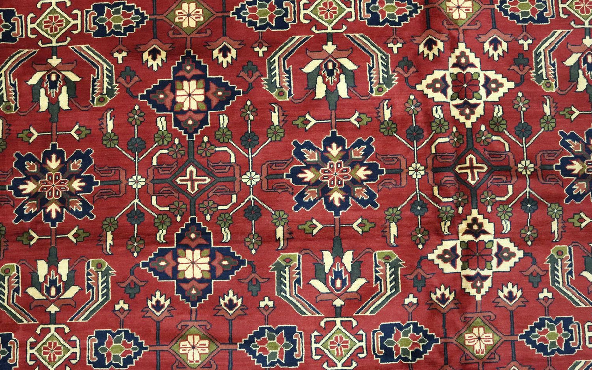 Alfombra afgana - Hatschlu - 492 x 401 cm - rojo