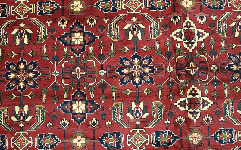 Alfombra afgana - Hatschlu - 492 x 401 cm - rojo