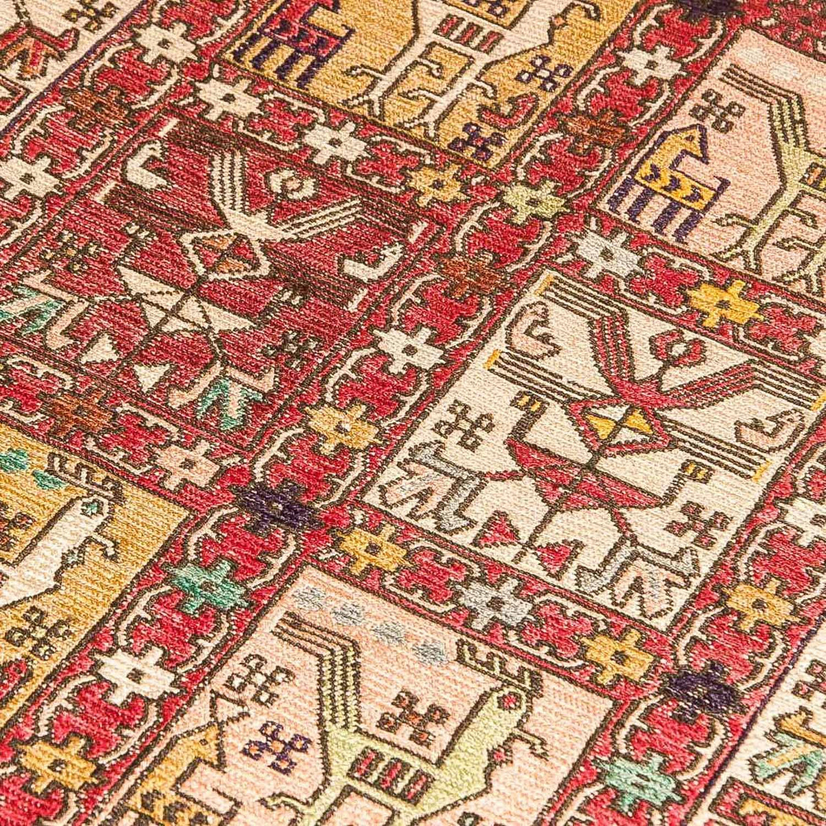 Alfombra Kelim - Oriental - 97 x 75 cm - rojo
