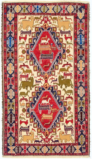 Alfombra Kelim - Oriental - 192 x 110 cm - beige