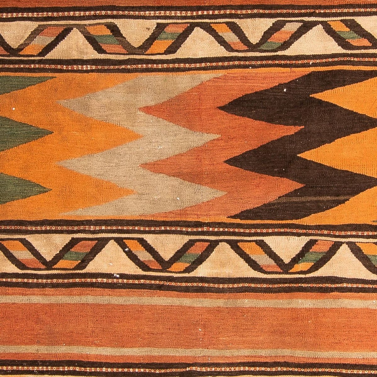 Alfombra de pasillo Alfombra Kelim - Antigua - 340 x 160 cm - multicolor