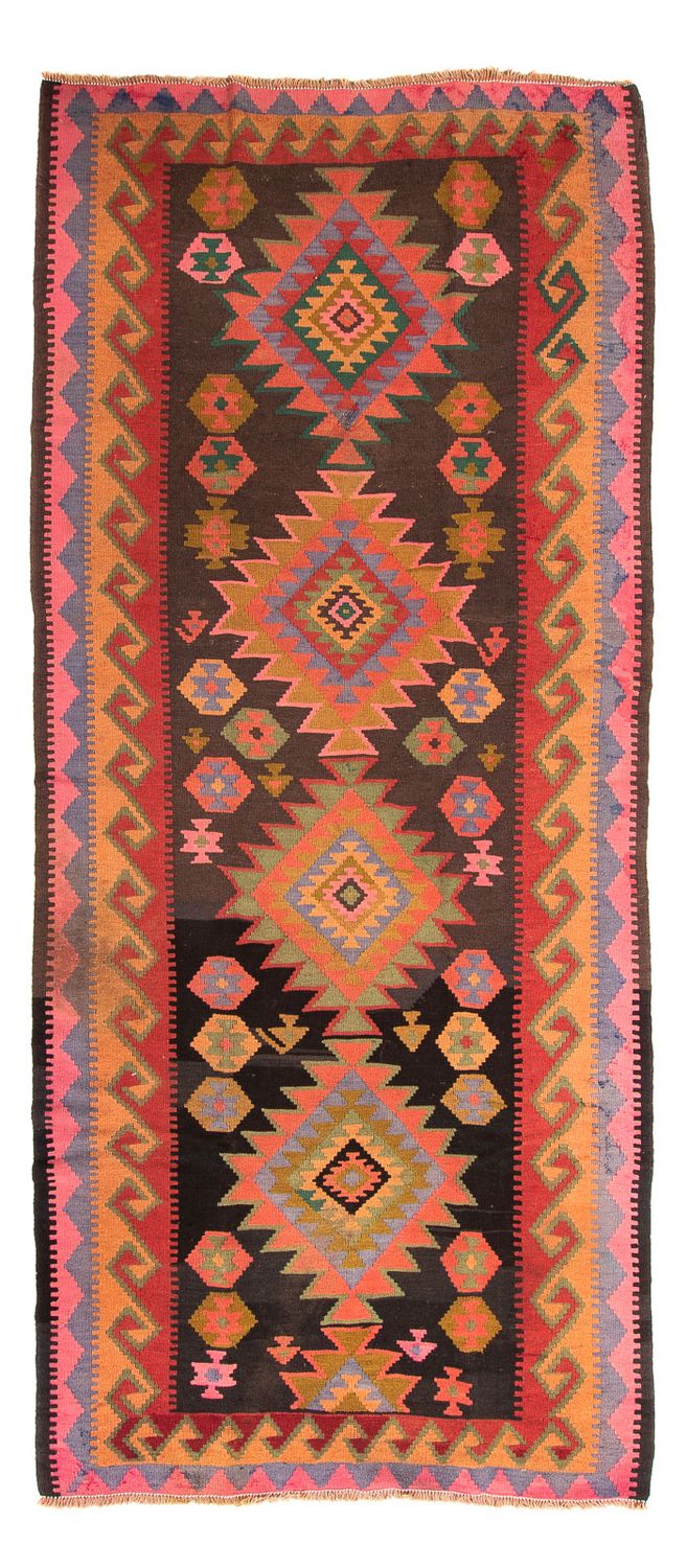Alfombra de pasillo Alfombra Kelim - Antigua - 330 x 155 cm - multicolor