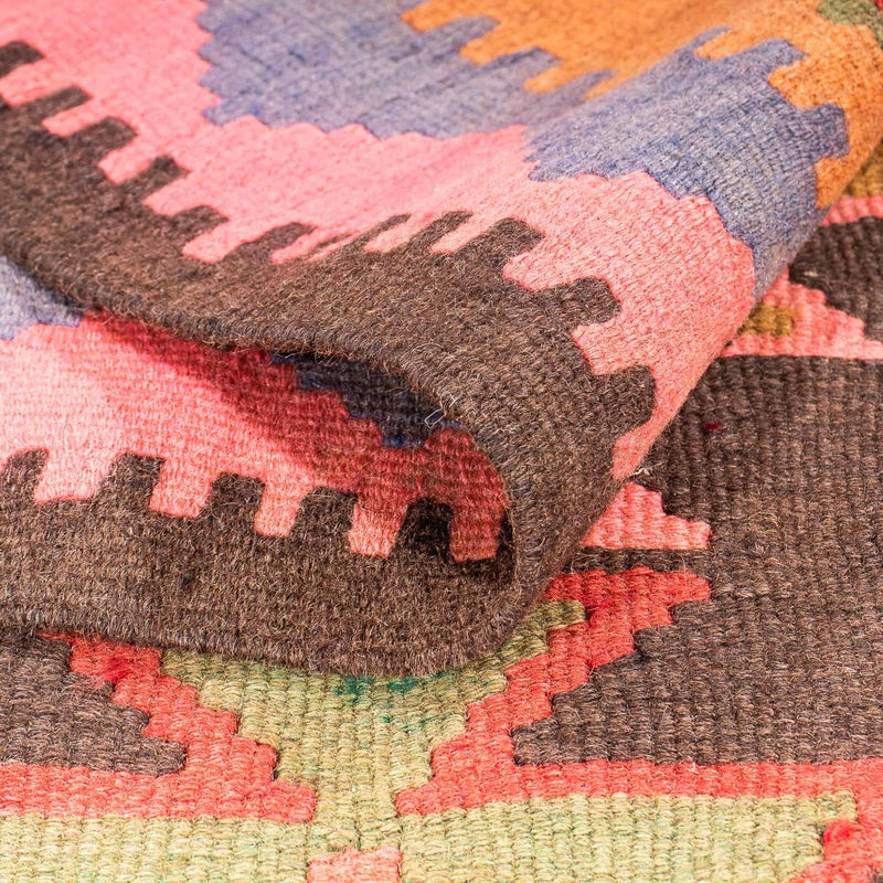 Alfombra de pasillo Alfombra Kelim - Antigua - 330 x 155 cm - multicolor