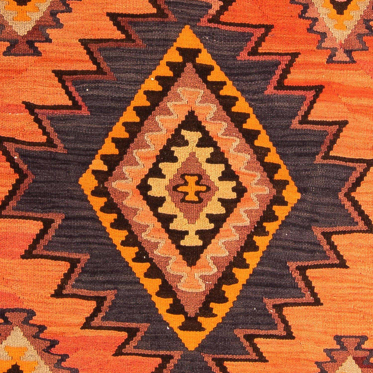 Alfombra de pasillo Alfombra Kelim - Antigua - 275 x 140 cm - multicolor
