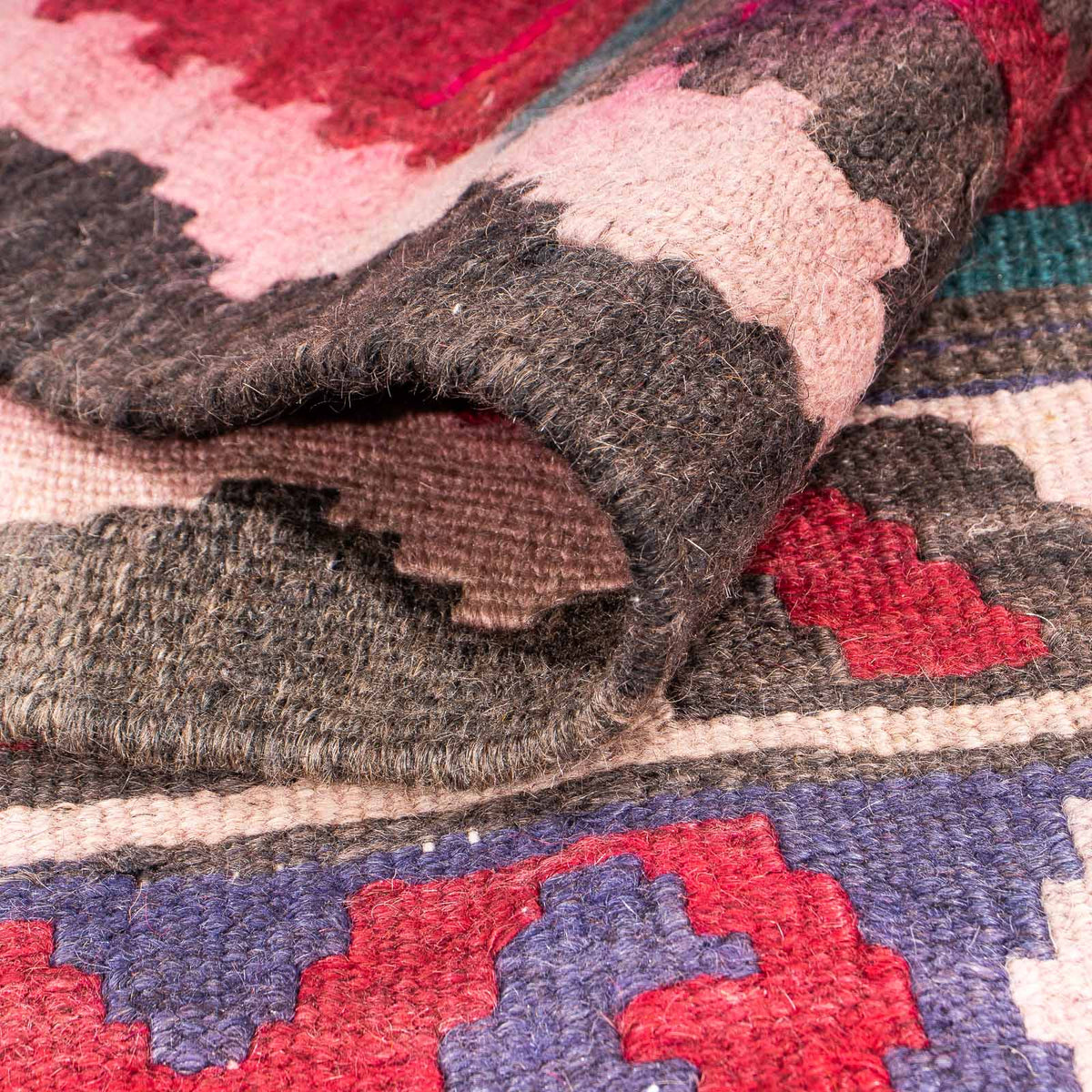 Alfombra de pasillo Alfombra Kelim - Antigua - 370 x 140 cm - multicolor