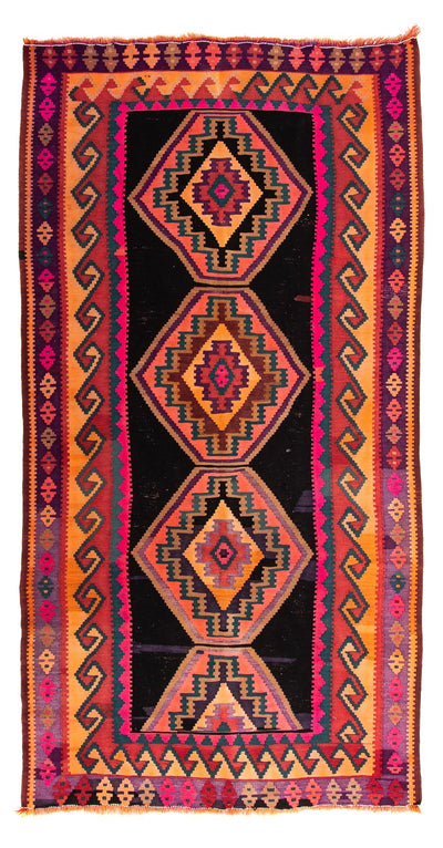 Kilim antiguo 160x310cm - multicolor