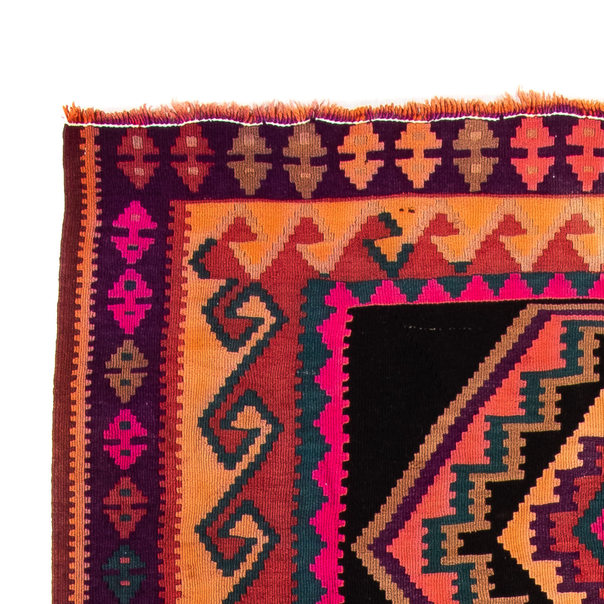 Alfombra de pasillo Alfombra Kelim - Antigua - 310 x 160 cm - multicolor