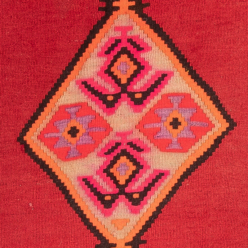Alfombra de pasillo Alfombra Kelim - Antigua - 490 x 190 cm - rojo