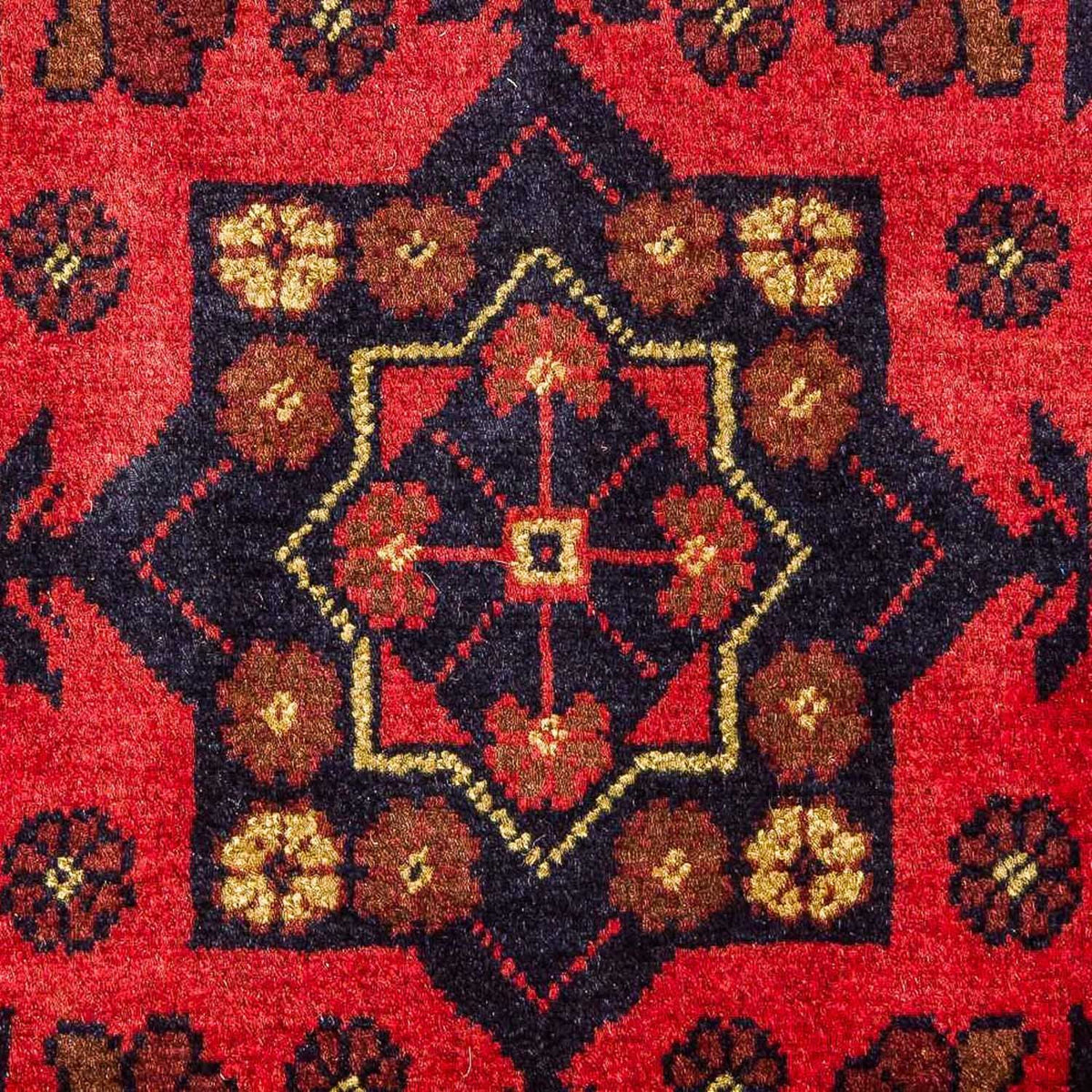 Alfombra afgana - Kunduz - 196 x 124 cm - rojo