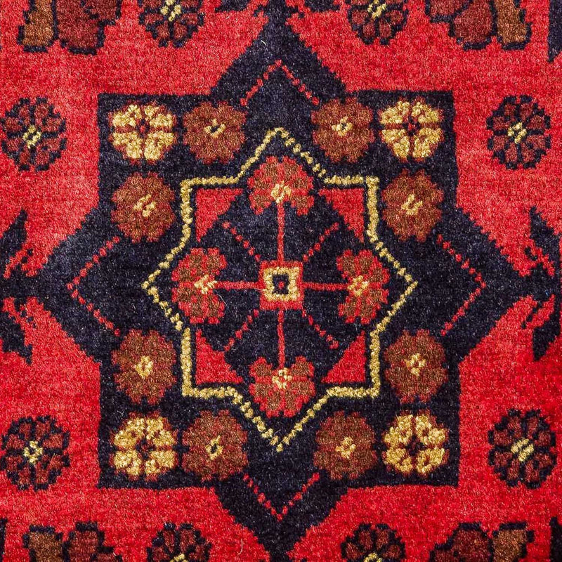 Alfombra afgana - Kunduz - 196 x 124 cm - rojo