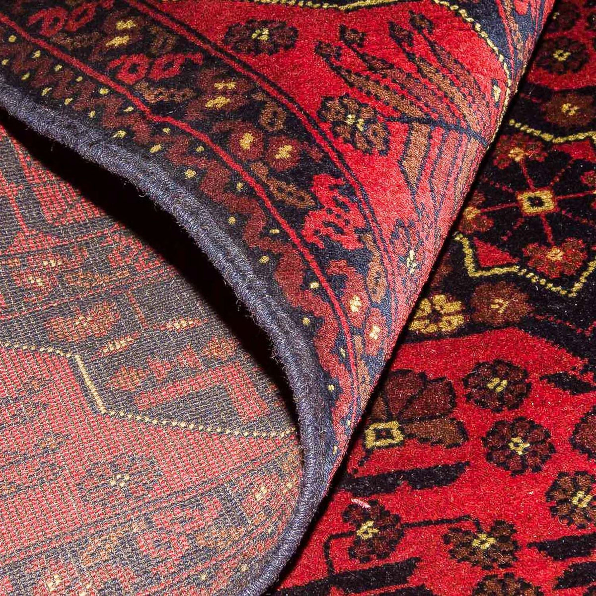 Alfombra afgana - Kunduz - 196 x 124 cm - rojo
