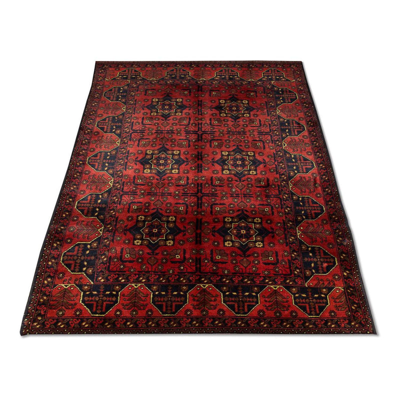 Alfombra afgana - Kunduz - 196 x 124 cm - rojo