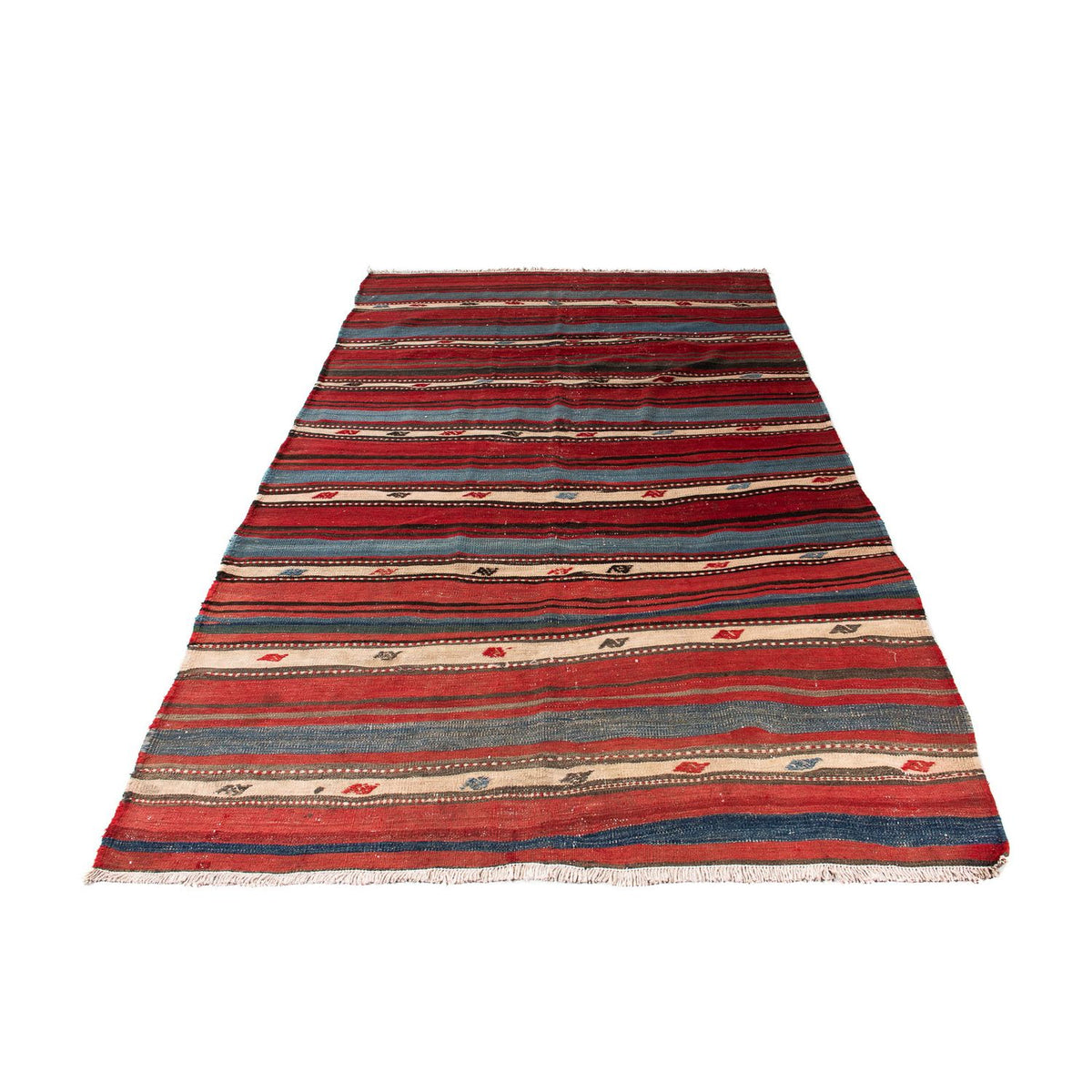 Alfombra de pasillo Alfombra Kelim - Antigua - 250 x 140 cm - multicolor