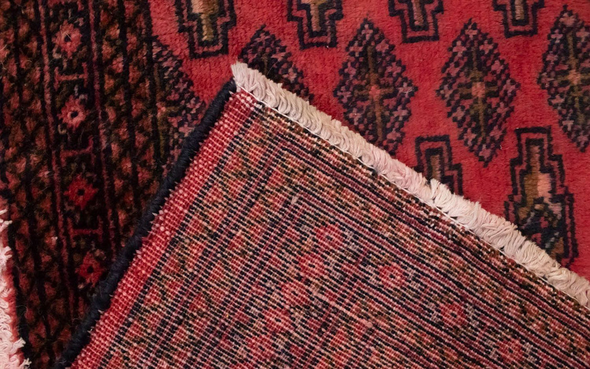 Alfombra Turkaman - 130 x 60 cm - rojo