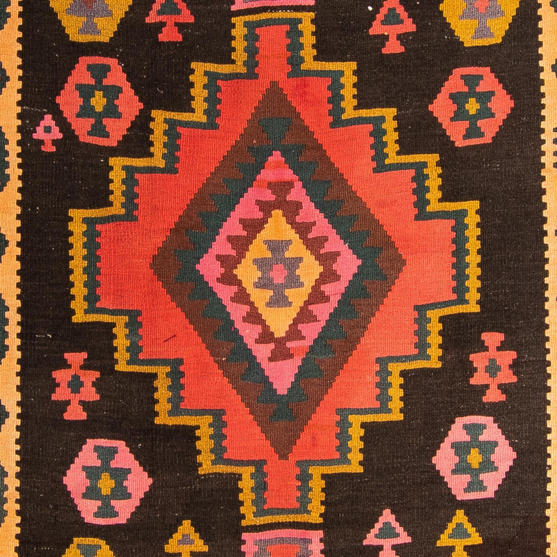 Alfombra de pasillo Alfombra Kelim - Antigua - 300 x 150 cm - multicolor