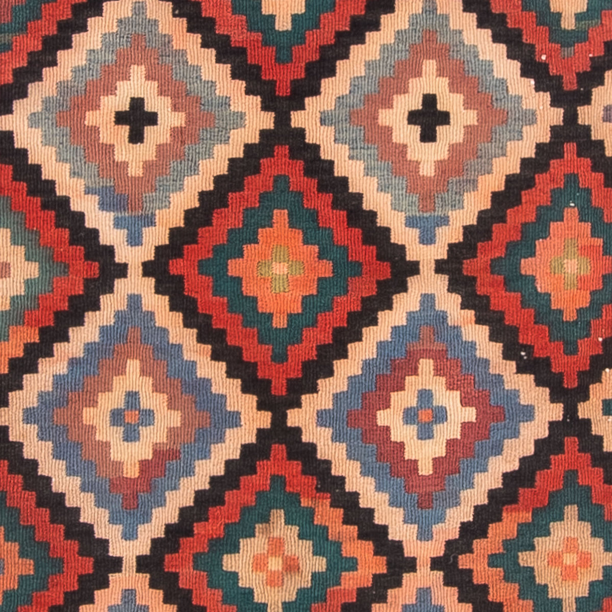 Alfombra de pasillo Alfombra Kelim - Antigua - 225 x 112 cm - multicolor