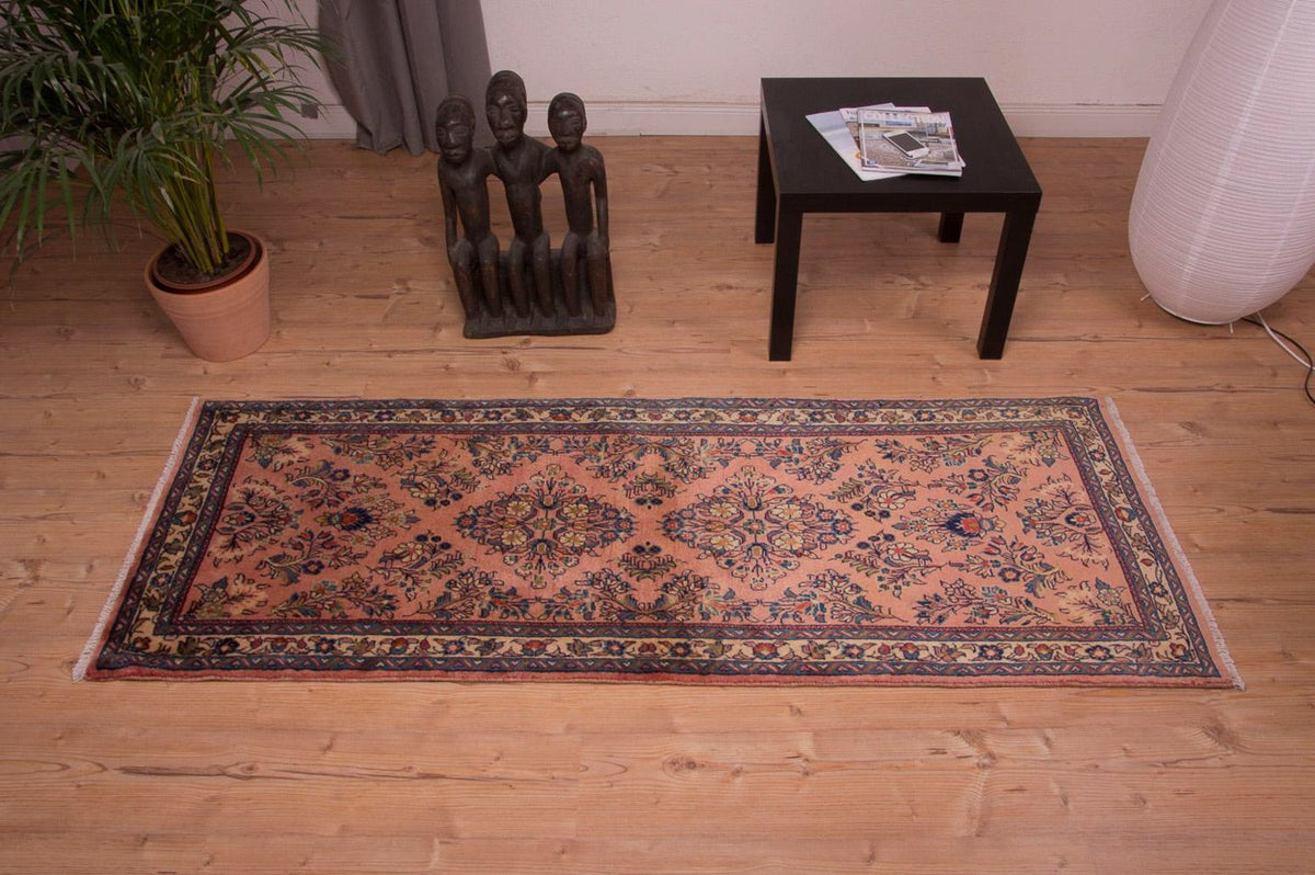 Alfombra de pasillo Alfombra persa - Clásica - 205 x 76 cm - rosa