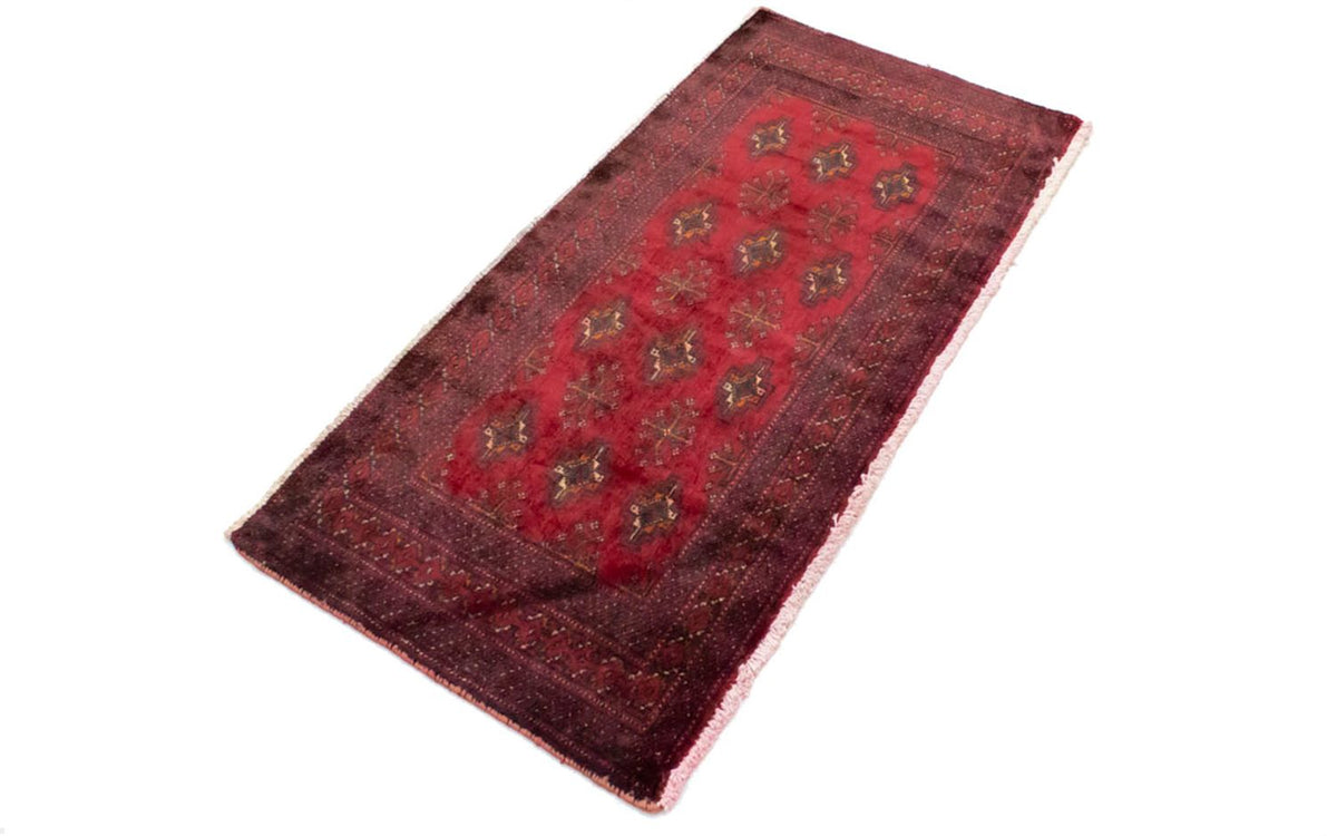 Alfombra Turkaman - 130 x 60 cm - rojo